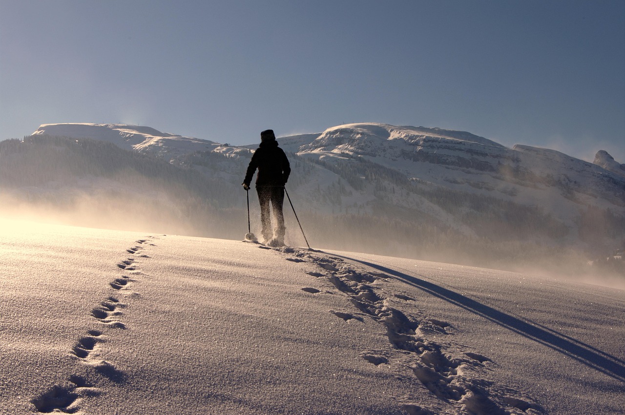 A man climbing mountain, experiencing someone walking along with him.